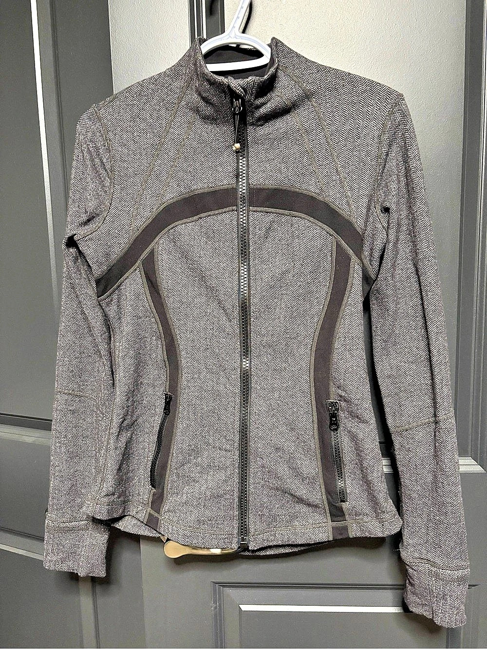 lululemon Define Jacket *Herringbone Gray & Black Size 8